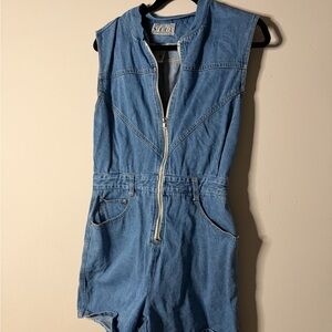 Women’s Blue Denim Romper